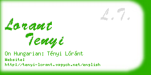 lorant tenyi business card
